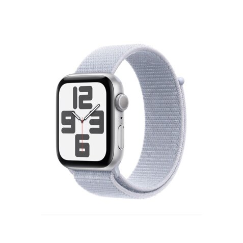 Apple watch Apple Apple Watch SE GPS 44mm Boîtier en Aluminium Argent avec Boucle Sport Nuée bleue