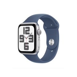 Apple watch Apple Watch SE GPS 44mm Boîtier en Aluminium Argent avec Bracelet Sport Denim - S/M version 2024