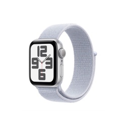 Apple watch Apple Watch SE GPS 40mm Boîtier en Aluminium Argent avec Boucle Sport Nuée bleue version 2024