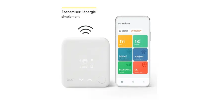 Thermostat connecté Tado Thermostat connecte et Intelligent Sans fil Kit de demarrage V3+