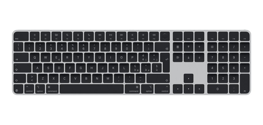Apple Magic Keyboard con Touch ID e tastierino numerico per Mac con chip (USB-C) - Italiano - Tasti neri