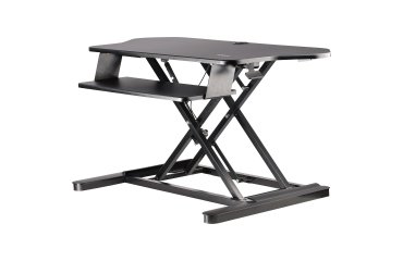 StarTech.com Convertidor Escritorio de Pie y Sentado de Esquina - con Bandeja para Teclado - con Superficie de 89cm x 53cm - Escritorio Ergonómico de Altura Ajustable - para Dos Monitores