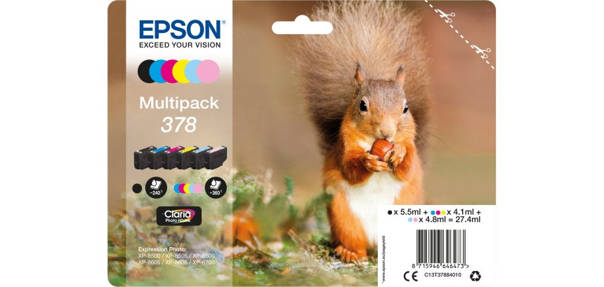 Epson Squirrel Multipack 6-colours 378 Claria Photo HD Ink