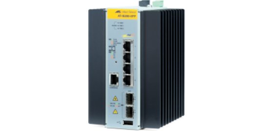 Allied Telesis AT-IE200-6FP-80 Managed L2 Fast Ethernet (10/100) Power over Ethernet (PoE) Black, Grey