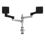 R-Go Tools Bras d'écran R-Go Zepher, bras réglable pour moniteur double, 100% circulaire, capacité de charge jusqu'à 8 kg, noir