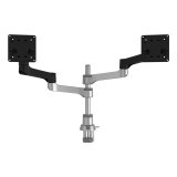 R-Go Tools Bras d'écran R-Go Zepher, bras réglable pour moniteur double, 100% circulaire, capacité de charge jusqu'à 8 kg, noir