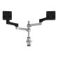 R-Go Tools Bras d'écran R-Go Zepher, bras réglable pour moniteur double, 100% circulaire, capacité de charge jusqu'à 8 kg, noir