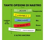 DYMO LetraTag "Iron-On" etichette per tessuti autoadesiva | rotolo da 12 mm x 2 m | stampa nera su bianco | LT etichette lavaggio per etichettatrice LetraTag | 1 pezzo