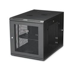 StarTech.com Armadio Rack 19" 12U a 4 Montanti, Server Rack 19 pollici Mobile con Ripiano 1U e pannelli laterali romovibili con serratura. Rack Dati con Profondità Regolabile