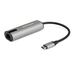StarTech.com Adaptateur 2.5GbE USB C vers Ethernet NBASE-T NIC - Réseau Multi-Vitesse USB 3.0 Type C 2.5/1 Gigabit/100 Mbps/Portable USB 3.1 vers RJ45/LAN Compatible TB3/MacBook Pro Surface