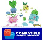 MEGA Pokémon Grass-Type Trainer Team Building Toy Kit, 4 Action Figures (118 Pieces) for Kids