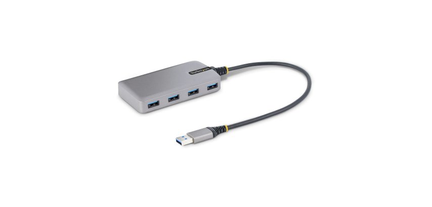StarTech.com Hub USB 4 Ports - USB 3.0 5Gbps, Alimenté par Bus - Hub USB-A vers 4x USB-A avec entrée d'alimentation auxiliaire en option - Hub USB 3.0 pour PC Portable avec Câble de 30 cm - Hub USB Portable
