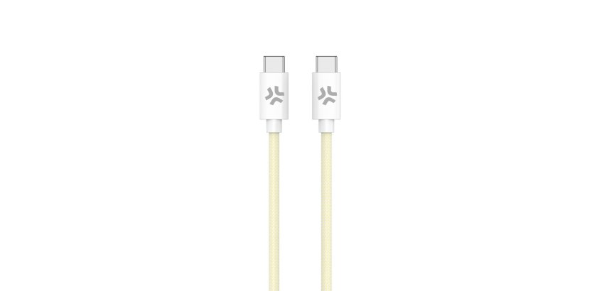Celly USBCUSBCCOTTYL cable USB 1,5 m USB C 60 W Blanco, Amarillo
