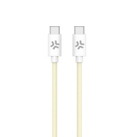 Celly USBCUSBCCOTTYL cable USB 1,5 m USB C 60 W Blanco, Amarillo
