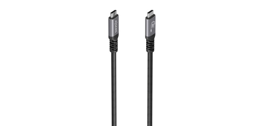 AISENS Cable USB 3.2 Gen1 Aluminio 5Gbps 4K@60Hz 3A 60W E-Mark, Tipo USB-C/M-USB-C/M, Negro, 10M