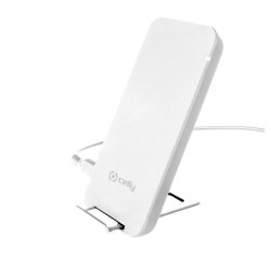 Celly WLFASTSTANDWH Caricabatterie per dispositivi mobili Smartphone Bianco USB Carica wireless Interno