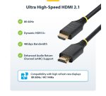 StarTech.com 2m (6ft) Certified Ultra High Speed HDMI Cable, 8K 60Hz/4K 120Hz, HDMI 2.1 Cable with HDR10+ / eARC, 48Gbps, 8K HDMI Cord for Monitor/TV/Display, Flexible TPE Jacket