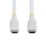 StarTech.com Câble USB4 de 50cm, 40 Gbps, Câble USB-C Certifié USB-IF, 240 W PD, 8K 60Hz/4K 240Hz DP2.1 DP40, Gaine TPE, Compatible Thunderbolt 4 - Cordon USB-C Blanc