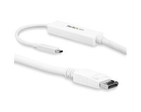 StarTech.com Cable 3m USB C a DisplayPort 1.2 de 4K a 60Hz - Adaptador Convertidor USB Tipo C a DisplayPort - HBR2 - Conversor USBC con Modo Alt - Compatible con Thunderbolt 3 - Blanco