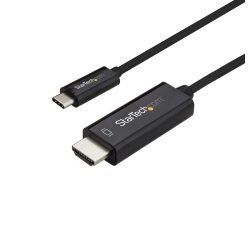 StarTech.com 3ft (1m) USB C to HDMI Cable - 4K 60Hz USB Type C to HDMI 2.0 Video Adapter Cable - Thunderbolt 3 Compatible - Laptop to HDMI Monitor/Display - DP 1.2 Alt Mode HBR2 - Black