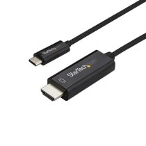 startechcom cable de 2m usb-c a hdmi - adaptador de vadeo usb tipo c a hdmi 20 4k 60hz - compatible con thunderbolt 3 - ordenador portatil a monitorpantalla hdmi - dp modo alt 12 hbr - negro