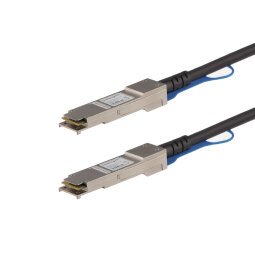 StarTech.com Cable de 3m Twinax Direct Attach QSFP+ a QSFP+ 40G Compatible con Juniper QFX-QSFP-DAC-3M - DAC de Cobre QSFP+ 40 GbE - DAC Módulo Transceptor Pasivo de Bajo Poder 40 Gbps