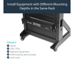 StarTech.com Server Rack Depth Extender - 2U - 4in / 10 cm - TAA Compliant - Recessed Rack Adapter - Rack Mount Adapter Kit - Network Rack Extender