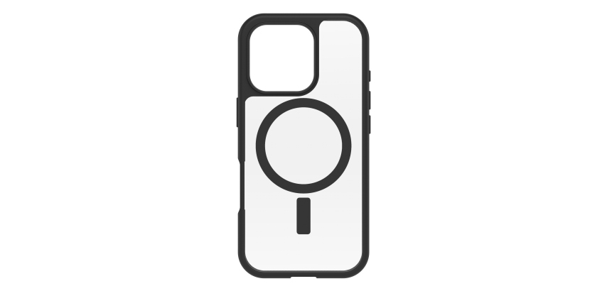 OtterBox React Series para MagSafe para Apple iPhone 16 Pro, Black Crystal