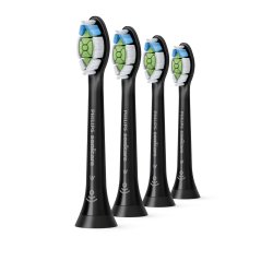 PHILIPS Brossette 4 têtes de brosses Optimal White Sonicare Noir