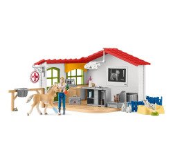 Boite de jeux schleich farm world clinique veterinaire    avec animaux domestiques