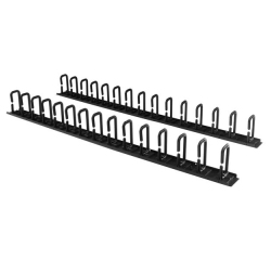 StarTech.com Lot de 2 Systèmes de Gestion des Câbles pour Rack Serveur Vertical 20U avec Crochets à Anneau en D, Panneaux de Gestion des Câbles pour Tack Téseau 40U, 2 Organiseurs de Câbles de 91cm