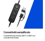 HP Poly Cuffie cablate monoaurali Mission 415 USB Classic