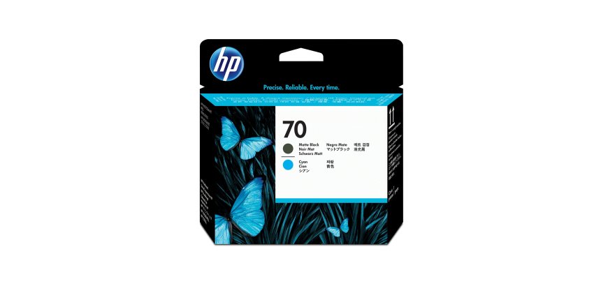 HP 70 - cyan, matte black - printhead