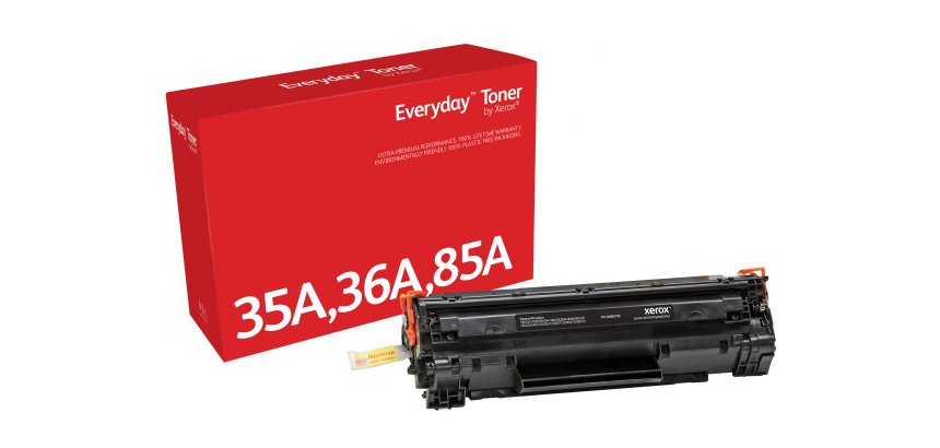 Toner Everyday™ Noir de Xerox compatible avec HP 35A 36A 85A (CB435A/ CB436A/ CE285A), Capacité standard