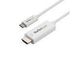 StarTech.com Adaptateur USB-C vers HDMI de 1m - Câble Vidéo USB Type C vers HDMI 2.0 - 4K60Hz - Compatible Thunderbolt 3 - Convertisseur USB-C à HDMI - DP 1.2 Alt Mode HBR2 - Blanc