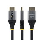 StarTech.com Câble HDMI Ultra Haut Débit Certifié de 30cm, 8K 60Hz/4K 120Hz, Câble HDMI 2.1 avec HDR10+/eARC, 48 Gbps, Câble HDMI 8K pour Moniteur/Téléviseur/Écran, Gaine TPE Flexible