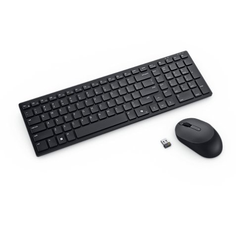 DELL KM555 teclado Ratón incluido Universal RF Wireless + Bluetooth QWERTY Español Negro