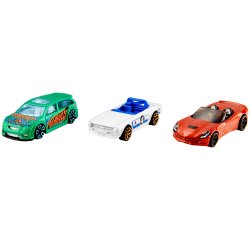Hot Wheels 1:64 Scale Toy Cars & Trucks, 3-Pack (Styles May Vary)