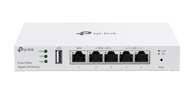 TP-Link Festa FR205 Routeur connecté 10 Gigabit Ethernet, 100 Gigabit Ethernet, Gigabit Ethernet Blanc