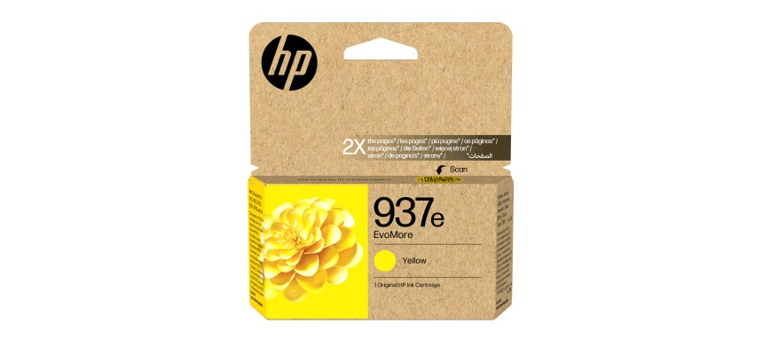 HP inktcartridge 937e, 1.650 pagina's, OEM 4S6W8NE, geel