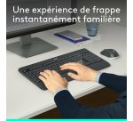 Logitech 920-008676 clavier Souris incluse Universel RF sans fil AZERTY Français Noir, Blanc