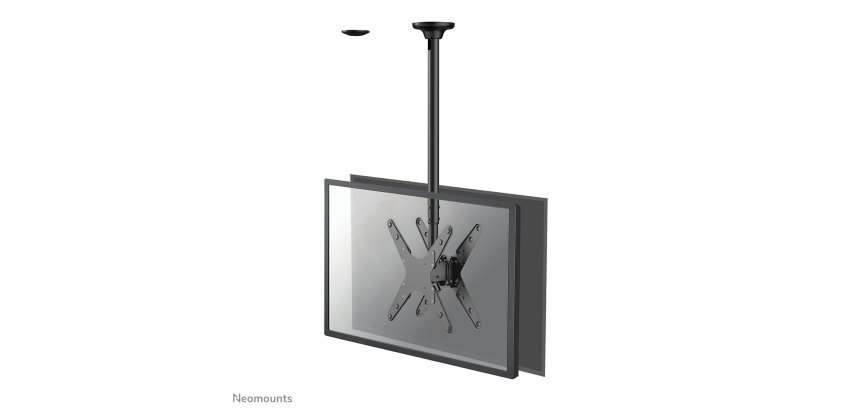 Neomounts FPMA-C340DBLACK Support de plafond pour écran de 32-75" - h106-156 cm