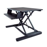 StarTech.com Convertisseur de Bureau Assis-Debout avec Plateau pour Clavier, Surface 35x21" - Poste Ergonomique de Bureau/Tablette à Hauteur Réglable - Peut Contenir 2 Écrans - Pré-Assemblé