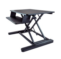 StarTech.com Convertisseur de Bureau Assis-Debout avec Plateau pour Clavier, Surface 35x21" - Poste Ergonomique de Bureau/Tablette à Hauteur Réglable - Peut Contenir 2 Écrans - Pré-Assemblé
