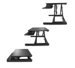 StarTech.com Convertisseur de Bureau Assis-Debout avec Plateau pour Clavier, Surface 35x21" - Poste Ergonomique de Bureau/Tablette à Hauteur Réglable - Peut Contenir 2 Écrans - Pré-Assemblé