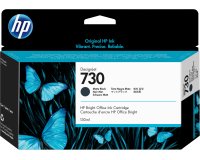 Cartouche HP730 DesignJet noir mat 130 ml pour imprimante jet d'encre