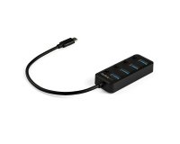 StarTech.com Hub USB C à 4 Ports Alimenté par le Bus avec Interrupteurs Marche/Arrêt Individuels, Hub d'Extension USB 3.0 (5 Gbps), Répartiteur USB-C vers USB-A pour Ordinateur de Bureau/Portable