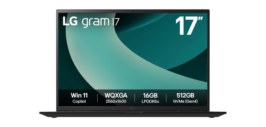 LG Gram 17Z90T Intel Core Ultra 7 255H Portátil 43,2 cm (17") WQXGA 32 GB LPDDR5x-SDRAM 1 TB SSD Wi-Fi 7 (802.11be) Windows 11 Home Español Negro