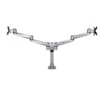 StarTech.com Support de Bureau Double Bras pour Écran - Bras pour Écran Articulé de Qualité - Écrans jusqu'à 30"(10kg) VESA - Support Écran Réglable - Rotation/Inclinaison/Pivotement - Pince/Anneau - Argenté
