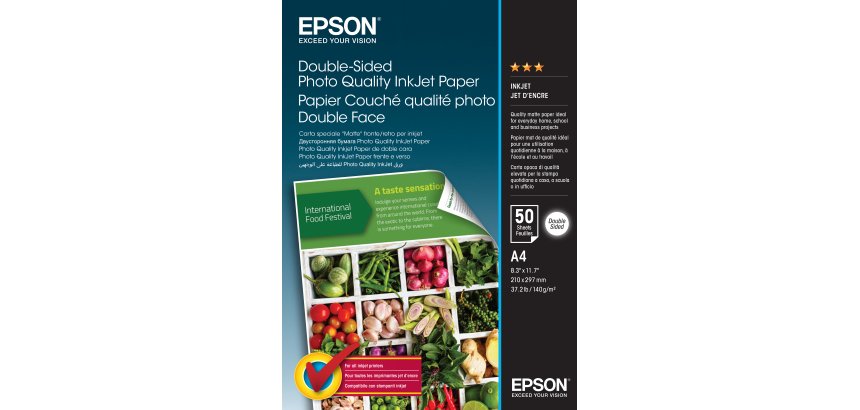 Epson Double-Sided Photo Quality Inkjet Paper - A4 - 50 Sheets